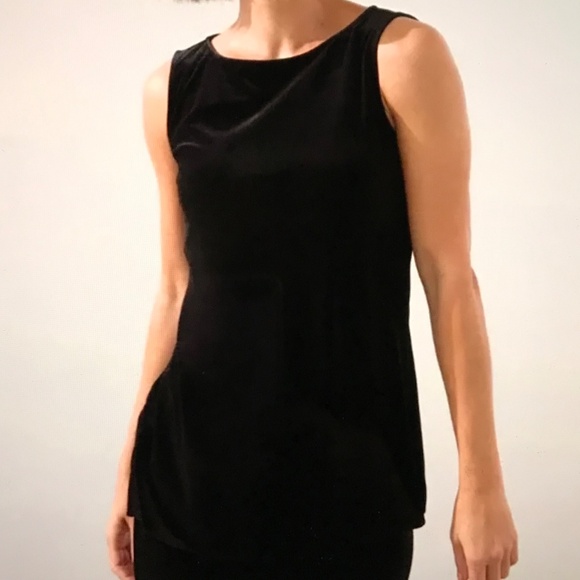 CHICO’S Travelers Velvet Black Sleeveless Blouse Tank Top Shell Women’s Size XL - Picture 2 of 16